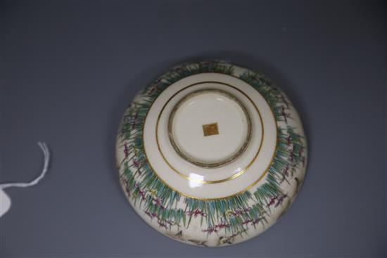 A Japanese Satsuma pottery bowl, Meiji period, D. 12.2cm